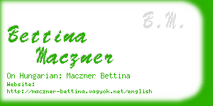 bettina maczner business card